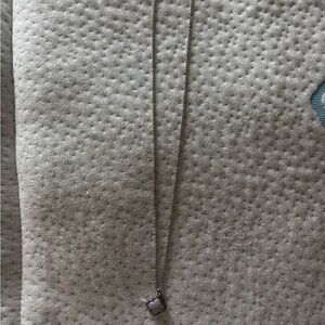 Kendra Scott Silver and White Necklace Minimalist Design